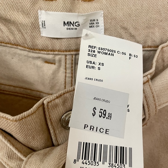 Mango Khaki Denim Utility Belted Pants - Picture 3 of 6